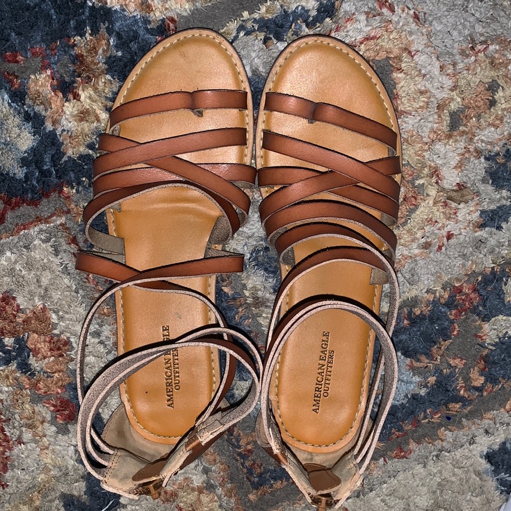 strappy sandals!